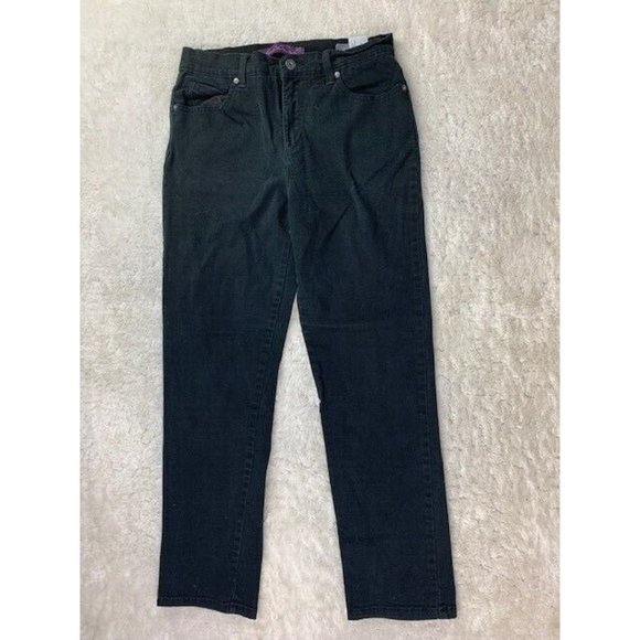Gloria Vanderbilt Size 8p Petite Womens Jeans Straight Black Amanda Stre… - Picture 1 of 4